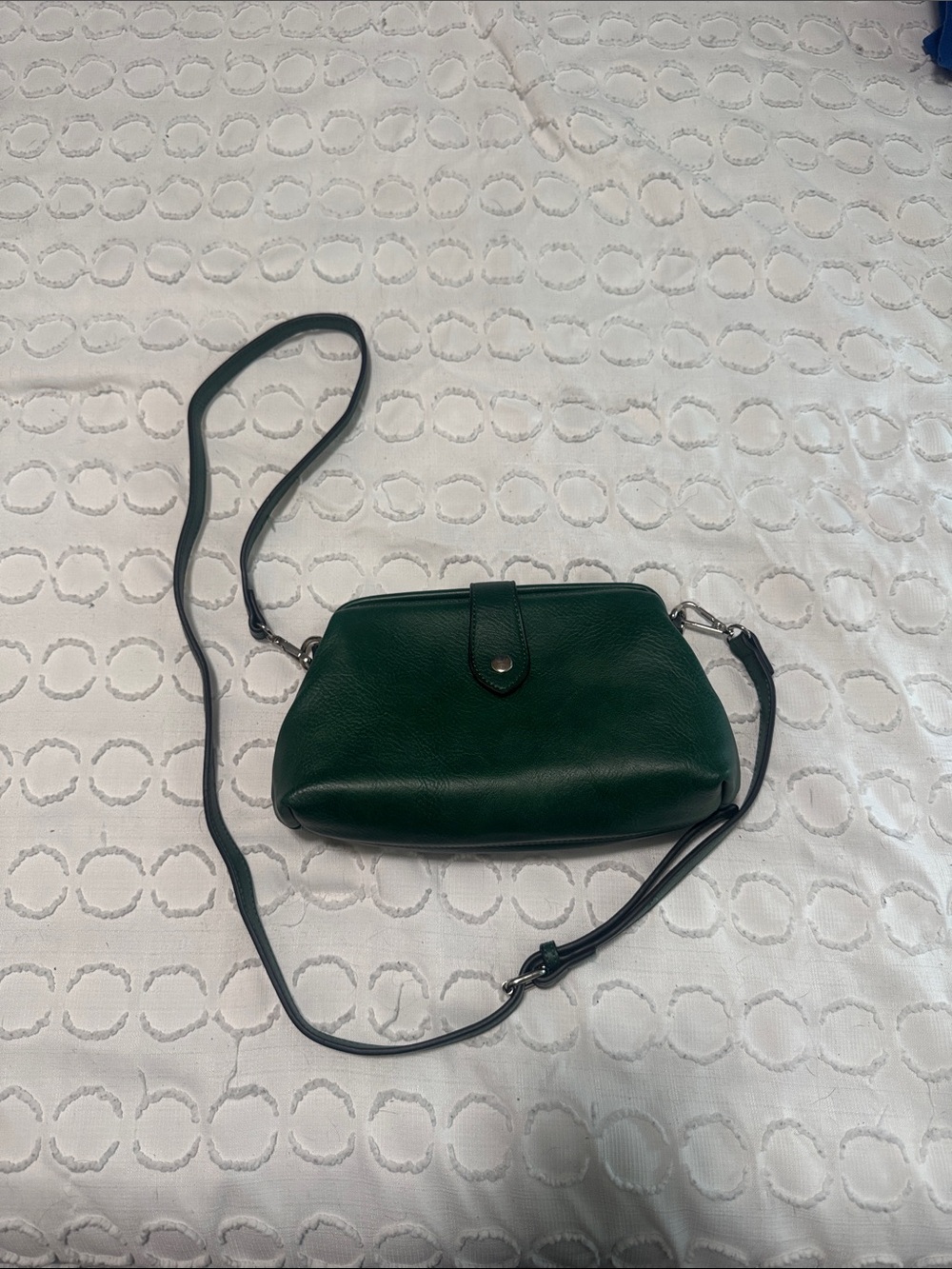 Hunter green handbag